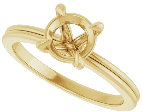Sužadėtuvių Žiedas „Claw-Prong Solitaire“ 14k yellow gold Round 6.5mm (5)