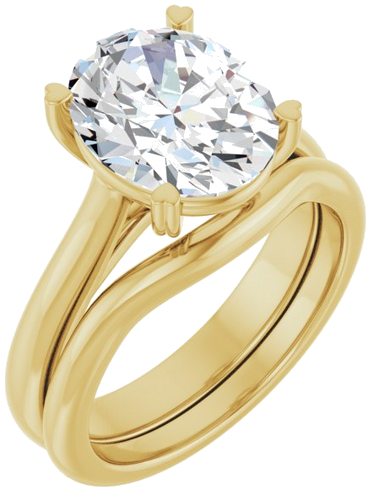 Sužadėtuvių Žiedas „Hearts on Top™“ 14k yellow gold Oval 11mm x 9mm (6)