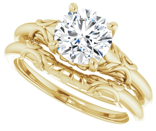 Sužadėtuvių Žiedas „Solitaire“ 14k yellow gold Round 7mm (10)