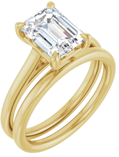 Sužadėtuvių Žiedas „Claw-Pong“ 14k yellow gold Emerald 8.5mm x 6.5mm (6)