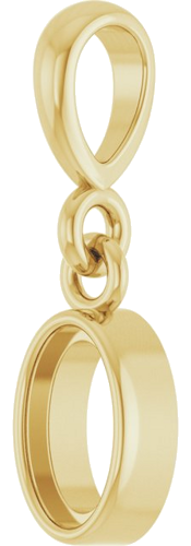 Pakabukas „Bezel-Set Cabochon“ 14k yellow gold Oval 5mm x 3mm (2)
