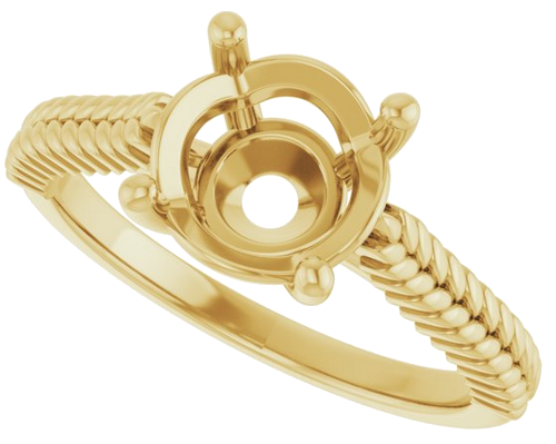 Sužadėtuvių Žiedas „Solitaire“ 14k yellow gold Round 8mm (5)
