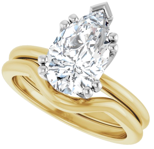 Sužadėtuvių Žiedas „Twin-Prong Octet® Solitaire“ 14k yellow/white gold Pear 11.5mm x 7mm (10)