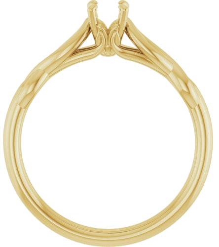 14K Yellow  4.1 mm Round Solitaire Engagement Ring Mounting (2)