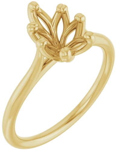 Sužadėtuvių Žiedas „Cathedral-Style Solitaire“ 14k yellow gold Pear 9mm x 6mm (1)