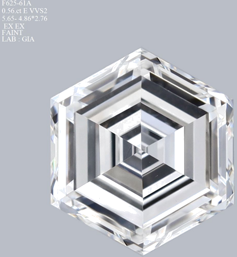 0.56 carat E-VVS2 Natūralus Hexagonal Deimantas (1)