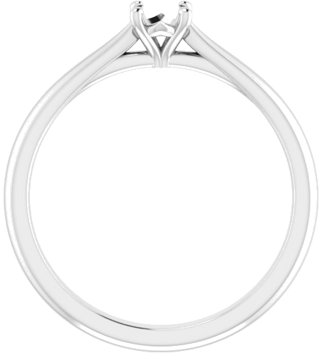 18K White 4.1 mm Round Solitaire Engagement Ring Mounting (2)