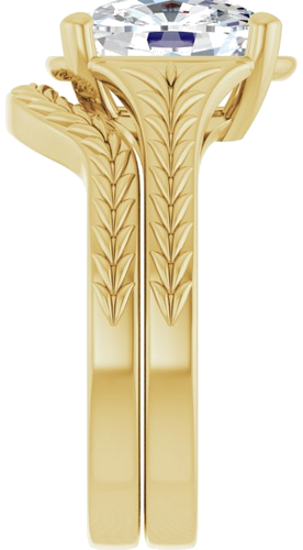 Sužadėtuvių Žiedas „Solitaire“ 14k yellow gold Elongated Cushion 10mm x 8mm (9)