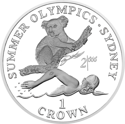 2000 Sydney Olympic Games Netherlands Antilles 25 Guilders Silver Coin (1)