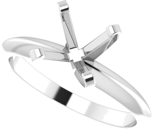 Sužadėtuvių Žiedas „Solitaire“ 585 Baltojo Aukso Round 7mm (5)