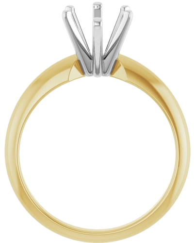 18K Yellow   Platinum 10.5x6.5 mm Pear 6-Prong Ring Mounting (2)