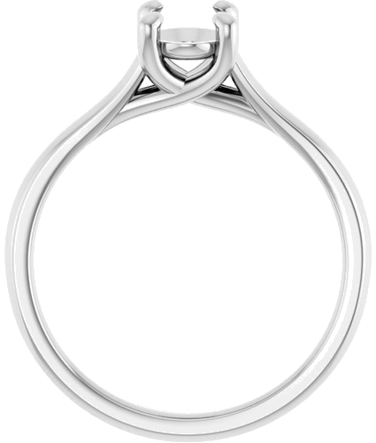 Sužadėtuvių Žiedas „Solitaire“ 585 Baltojo Aukso Oval 7mm x 5mm (2)