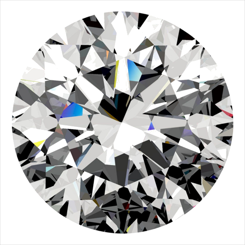 0.5 carat I-VS2 Excellent cut Natūralus Round Deimantas (1)