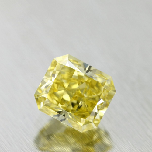 1.02 carat Fancy Intense Yellow-SI2 Natūralus Radiant Deimantas (1)