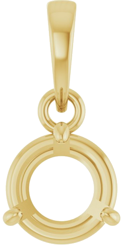 Pakabukas „Round 3-Prong“ 14k yellow gold Round 6.5mm (1)