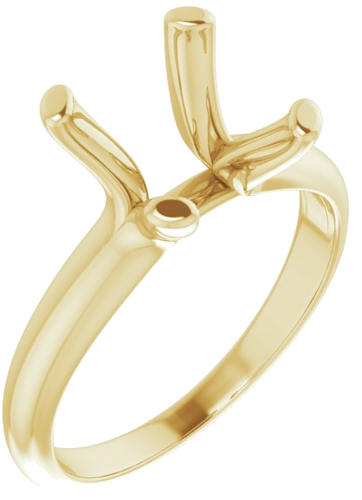 Sužadėtuvių Žiedas „Solitaire“ 14k yellow gold Cushion 9mm (1)