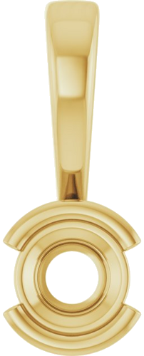 Pakabukas „Half Bezel Solitaire Charm“ 14k yellow gold Round 3.75mm (1)