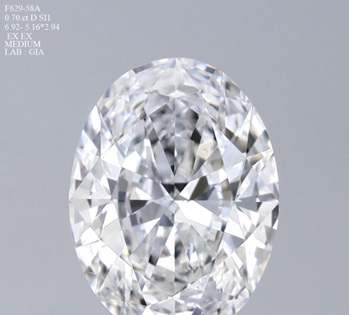 0.7 carat D-SI1 Natūralus Oval Deimantas (1)