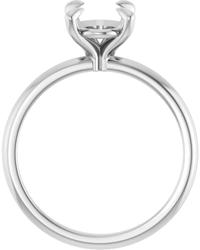 Platinum  9x7 mm Oval Solitaire Engagement Ring Mounting (2)