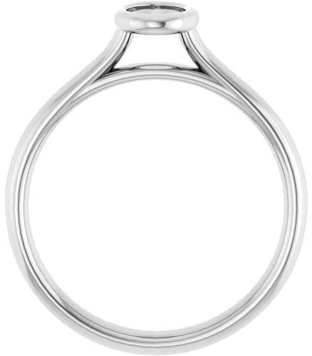 Sužadėtuvių Žiedas „Bezel-Set Solitaire“ 14k white gold Oval 6mm x 4mm (2)