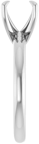 14K White 8 mm Round Solitaire Engagement Ring Mounting (4)