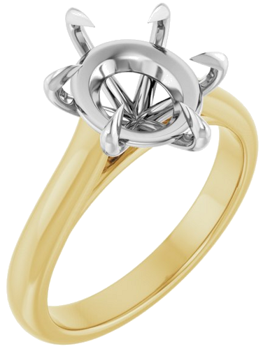 Sužadėtuvių Žiedas „Claw-Prong“ 14k yellow/white gold Oval 11mm x 9mm (1)