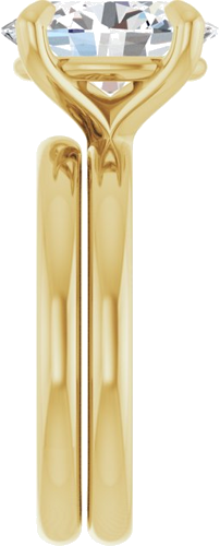 Sužadėtuvių Žiedas „Solitaire“ 750 Geltonojo Aukso Oval 11mm x 9mm (9)