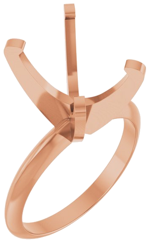 Sužadėtuvių Žiedas „Solitaire“ 585 Rožinis Aukso Oval 12mm x 10mm (1)