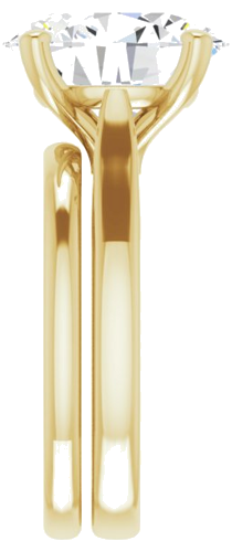 Sužadėtuvių Žiedas „Solitaire“ 585 Geltonojo Aukso Oval 12mm x 10mm (9)