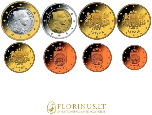 2014 Latvija euro monetų Starter Kit (3)