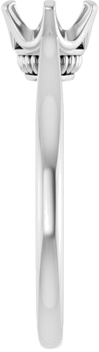 14K White 6.5 mm Round Engagement Ring Mounting (4)