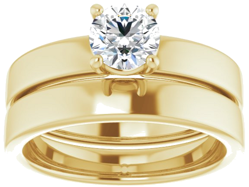Sužadėtuvių Žiedas „Solitaire“ 14k yellow gold Round 5.5mm (8)