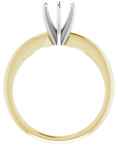 Sužadėtuvių Žiedas „Solitaire“ 585 Baltojo Ir Geltonojo Aukso Round 5.7mm x 6mm (2)