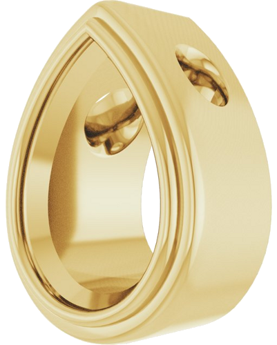 Pakabukas „Bezel-Set Solitaire“ 10k yellow gold Pear 7mm x 5mm (2)