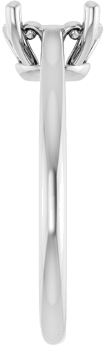 14K White 8x6 mm Oval Solitaire Engagement Ring Mounting (4)