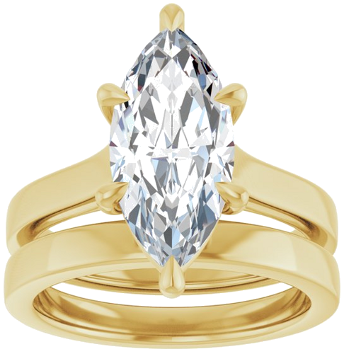 Sužadėtuvių Žiedas „Claw-Prong“ 14k yellow gold Marquise 15mm x 7mm (8)