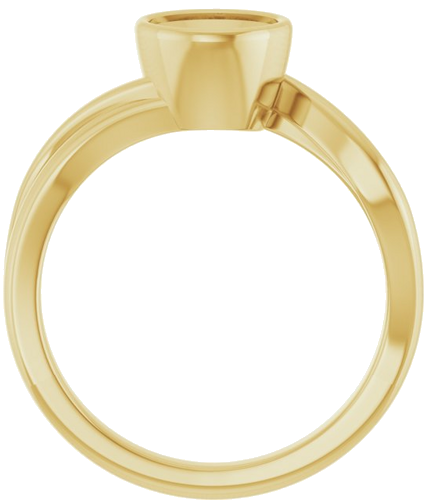 Sužadėtuvių Žiedas „Bezel-Set“ 14k yellow gold Round 6.5mm (2)