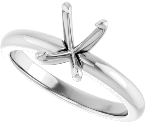 Sužadėtuvių Žiedas „Solitaire“ 585 Baltojo Aukso Emerald 7mm x 5mm (5)