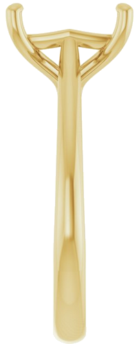 14K Yellow 9x7 mm Emerald Solitaire Engagement Ring Mounting (4)