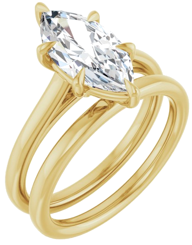 Sužadėtuvių Žiedas „Claw-Pong“ 14k yellow gold Marquise 13mm x 6.5mm (6)