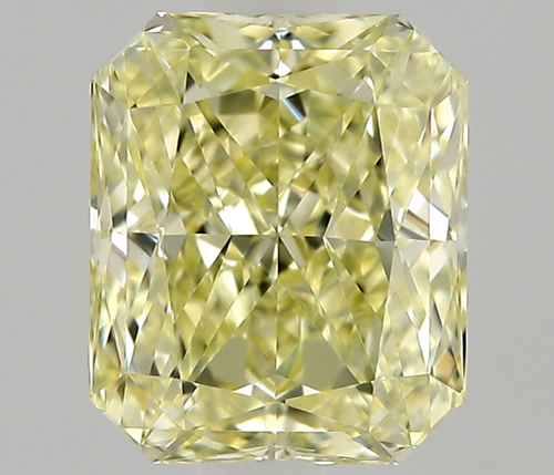 0.65 carat Fancy Light Yellow-VVS1 Natūralus Radiant Deimantas (1)