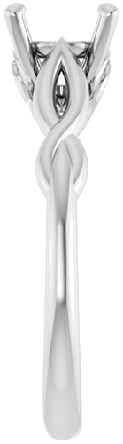 Sužadėtuvių Žiedas „Solitaire“ 585 Baltojo Aukso Round 7mm (4)