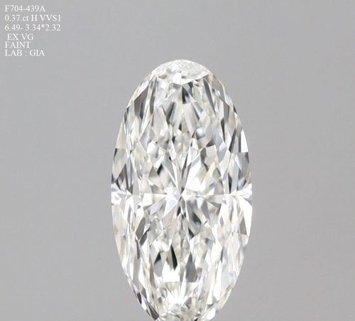 0.37 carat H-VVS1 Natūralus Oval Deimantas (1)