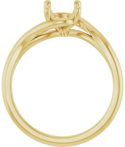 Sužadėtuvių Žiedas „Bypass“ 14k yellow gold Emerald 7.5mm x 5.5mm (2)