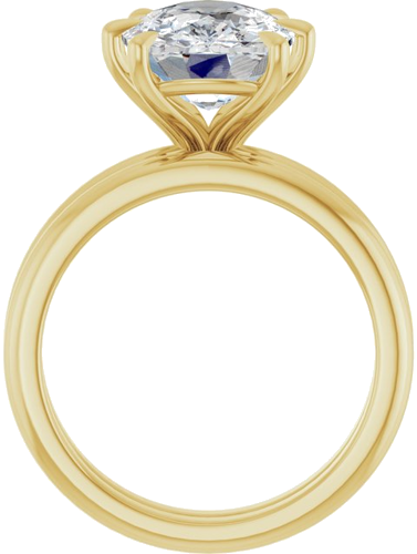 Sužadėtuvių Žiedas „Solitaire“ 14k yellow gold Elongated Cushion 11mm x 9mm (7)