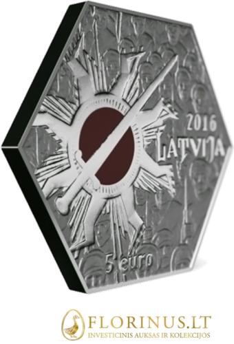 2016 Latvia, Christmas battles, 5 Euros silver coin (4)
