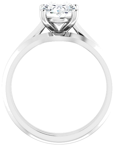 Sužadėtuvių Žiedas „Claw-Prong“ 14k white gold Oval 9mm x 7mm (7)