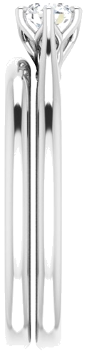 Sužadėtuvių Žiedas „Cathedral-Style Solitaire“ 10k white gold Round 4.1mm (9)