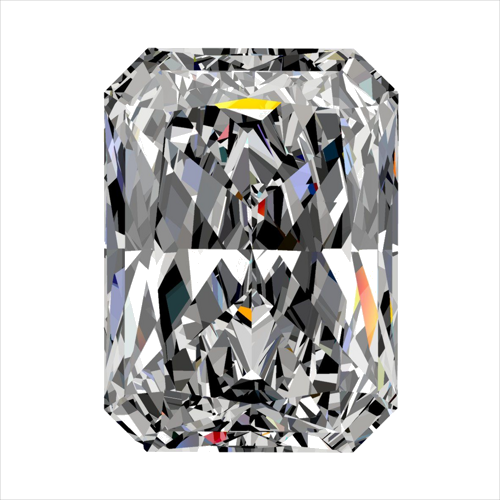 0.51 carat H-VS1 Natūralus Radiant Deimantas (1)