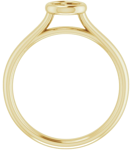 14K Yellow  4.8 mm Round Solitaire Engagement Ring Mounting (2)